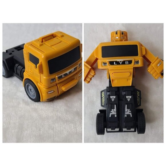 Greenbrier Other - Turbo Wheels Yellow Orange Truck Transforming Robot Friction Powered Toy